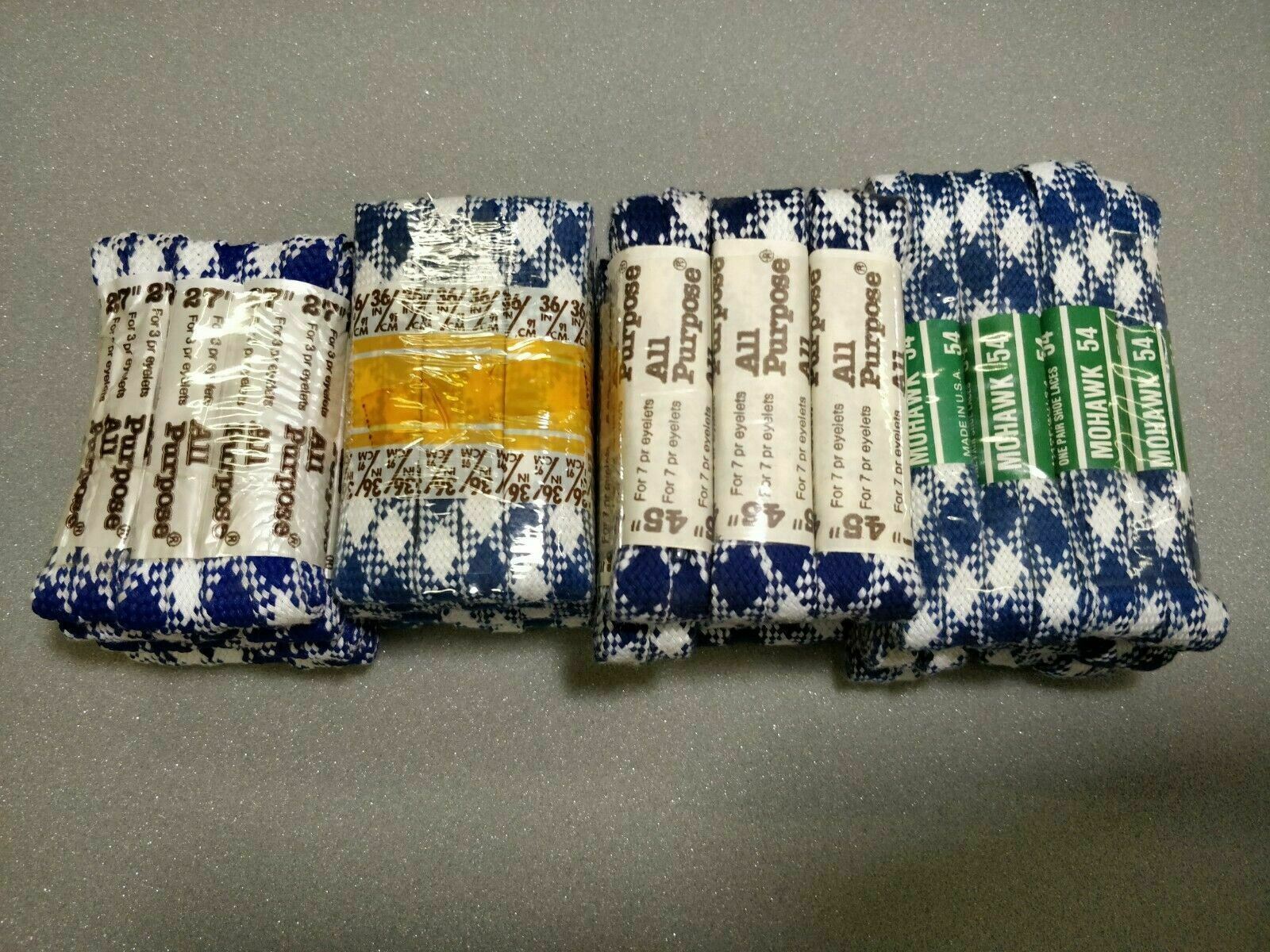 12 pair pack Plaid Sneaker/Shoe Laces assorted colors & sizes