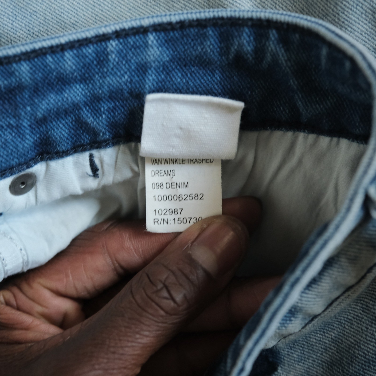 Ksubi Van Winkle Jeans Mens Light Blue Distressed Trashed Dreams 36 Slim