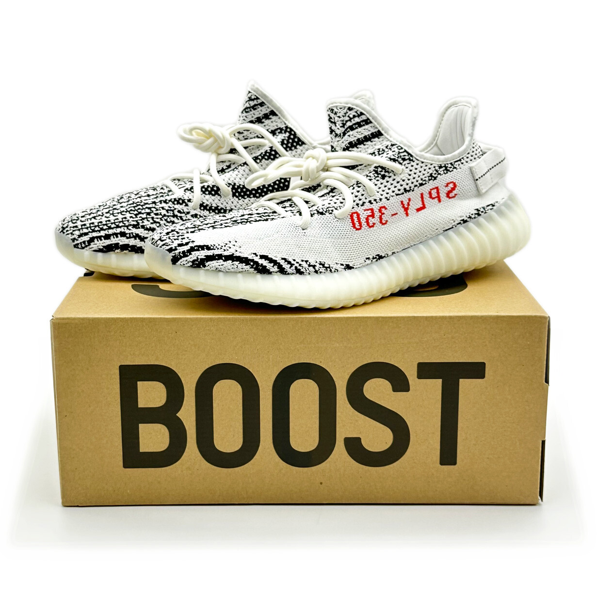 CP9654 Adidas Yeezy Boost 350 V2 Zebra White Black Red