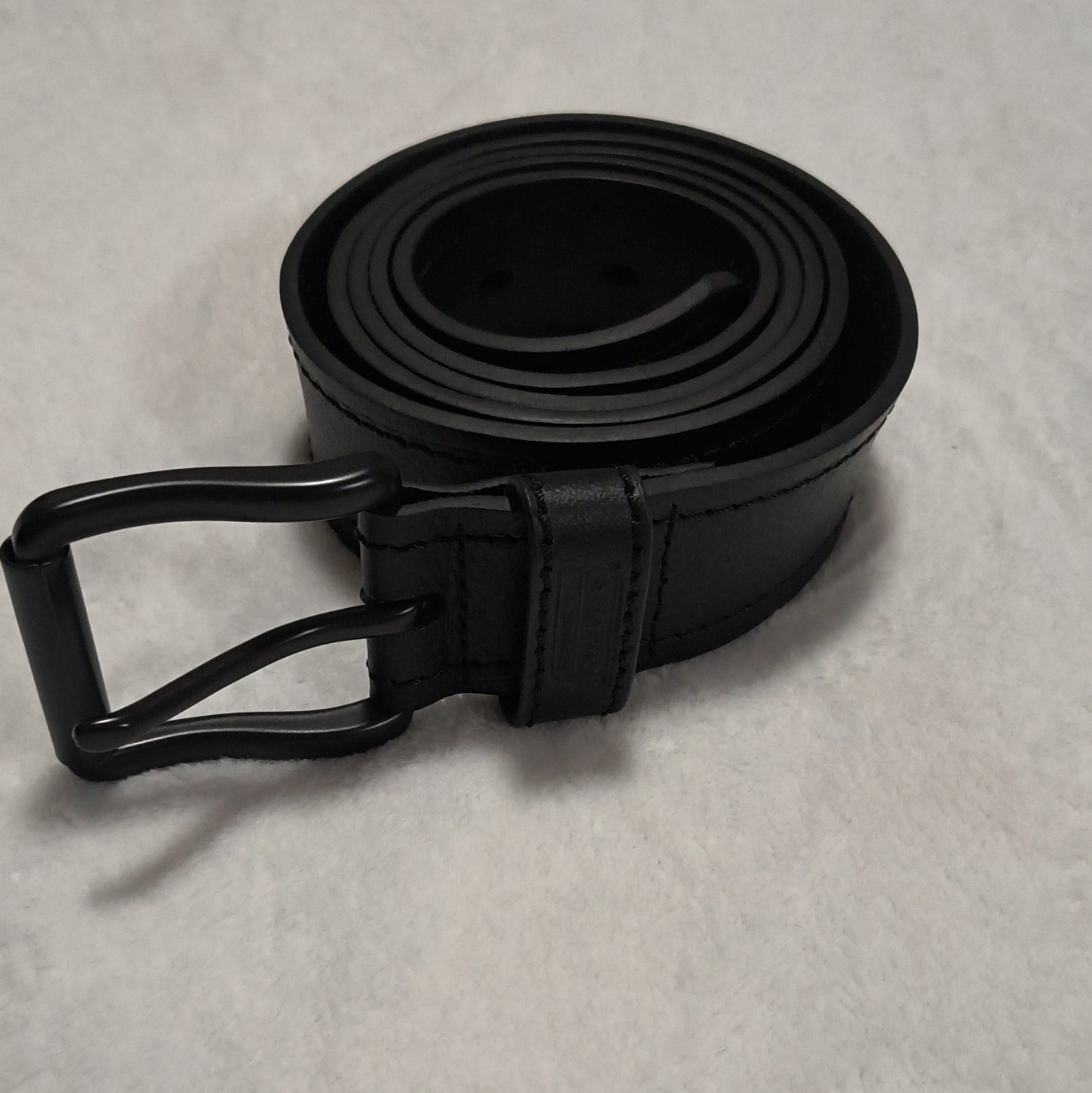 Dickies Dress Belt Men Adjustable Leather Black 1 3/8″ Wide Size 44 Metal Buckle