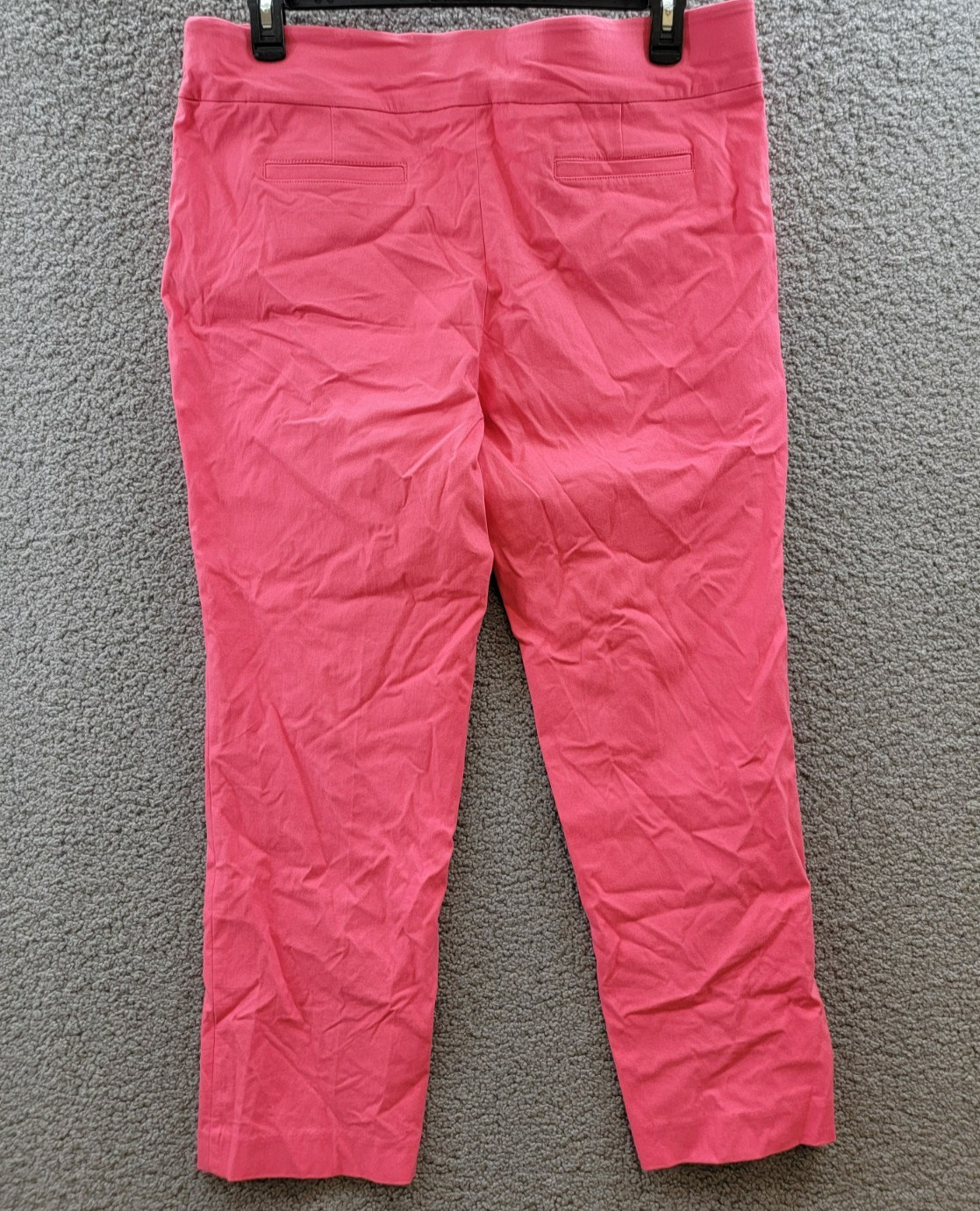 Jones New York Solid Stretch Twill Ankle Pants Women’s XL Fresh Guava Pull On