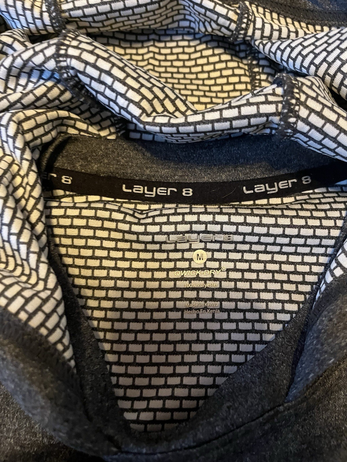 Layer 8 Men’s Quick-Dry Performance Pullover Hoodies Blue Gray Lot 2 Size M