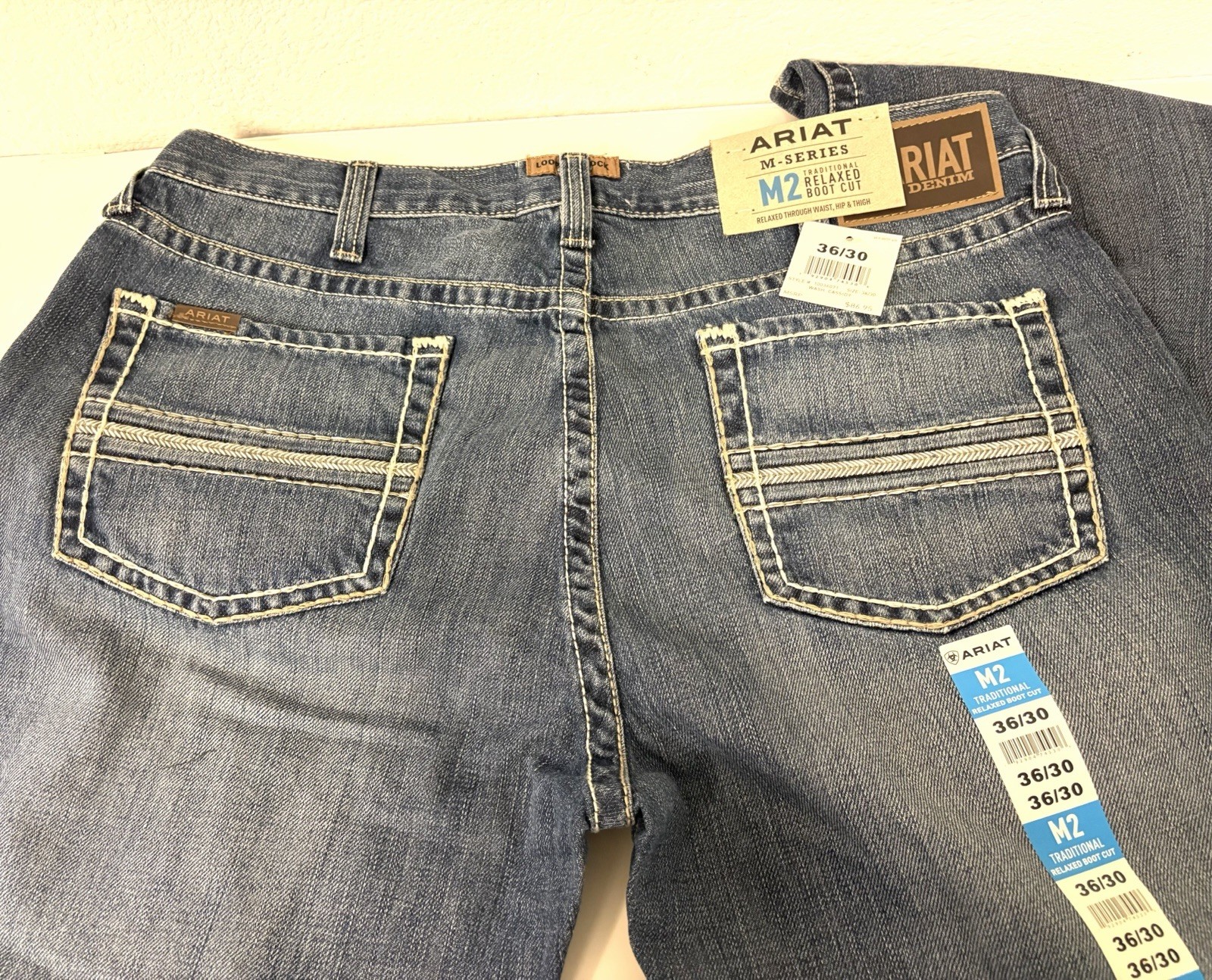 Ariat M2 Relaxed Boot Cut Jeans, Cassidy Wash, Style #10036071, Size: 36/30 NEW