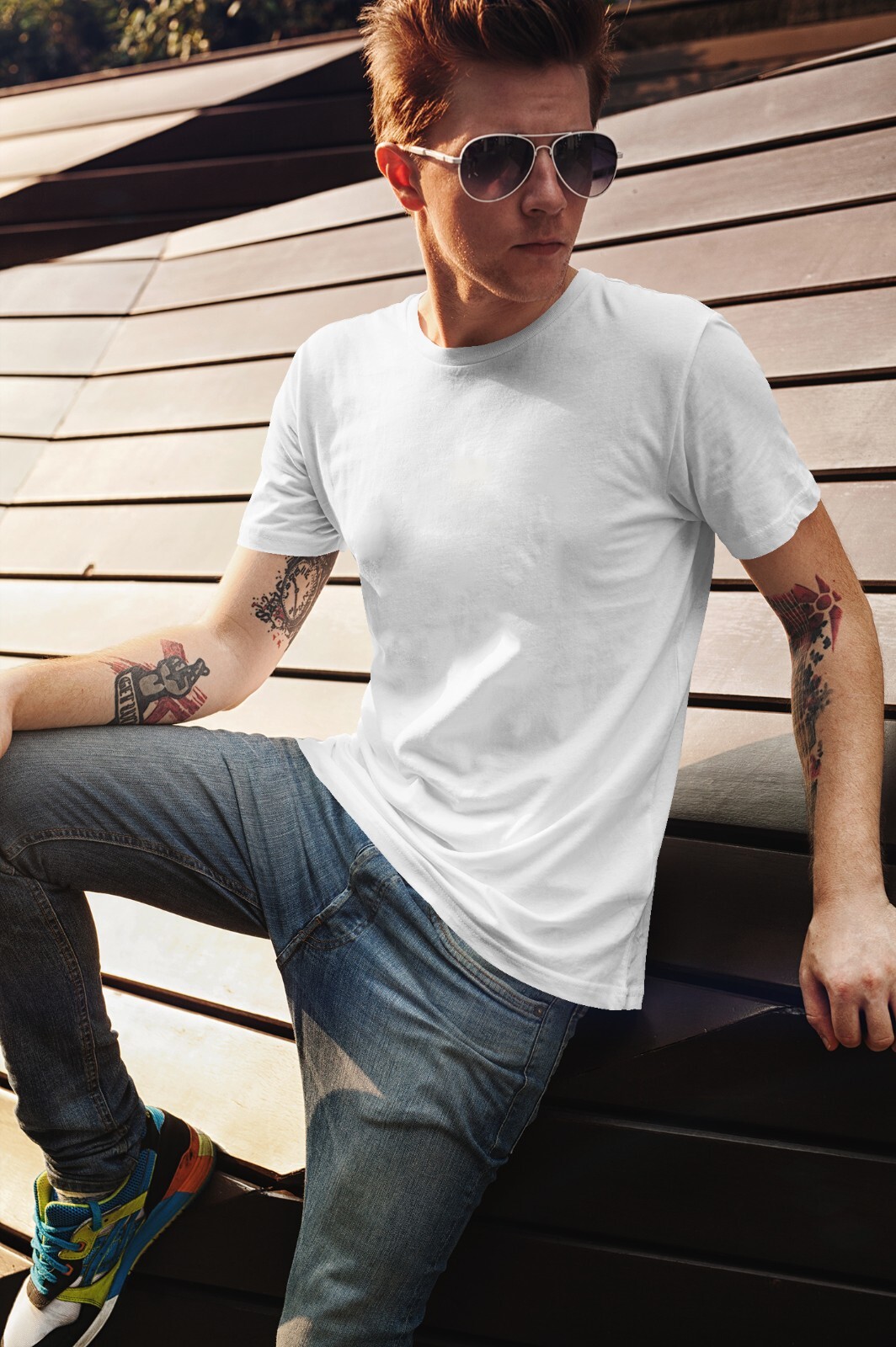 Gildan Heavy Cotton Rib Collar and Taped Neck Assorted Colors T-Shirts Pack of 6