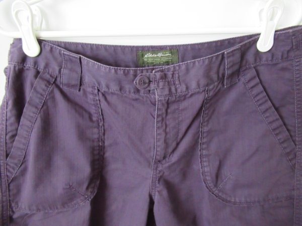 Eddie Bauer purple 100% cotton mid rise shorts 9-1/2″ inseam *Sz 10*