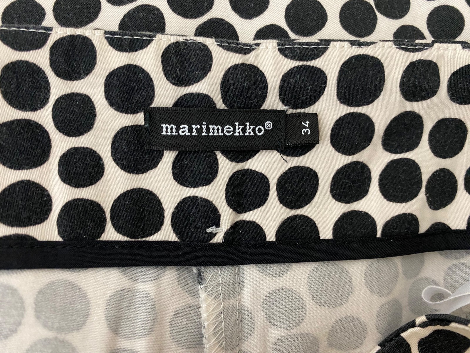 MARIMEKKO women’s pants trousers 97% cotton 3% elastane Size 34