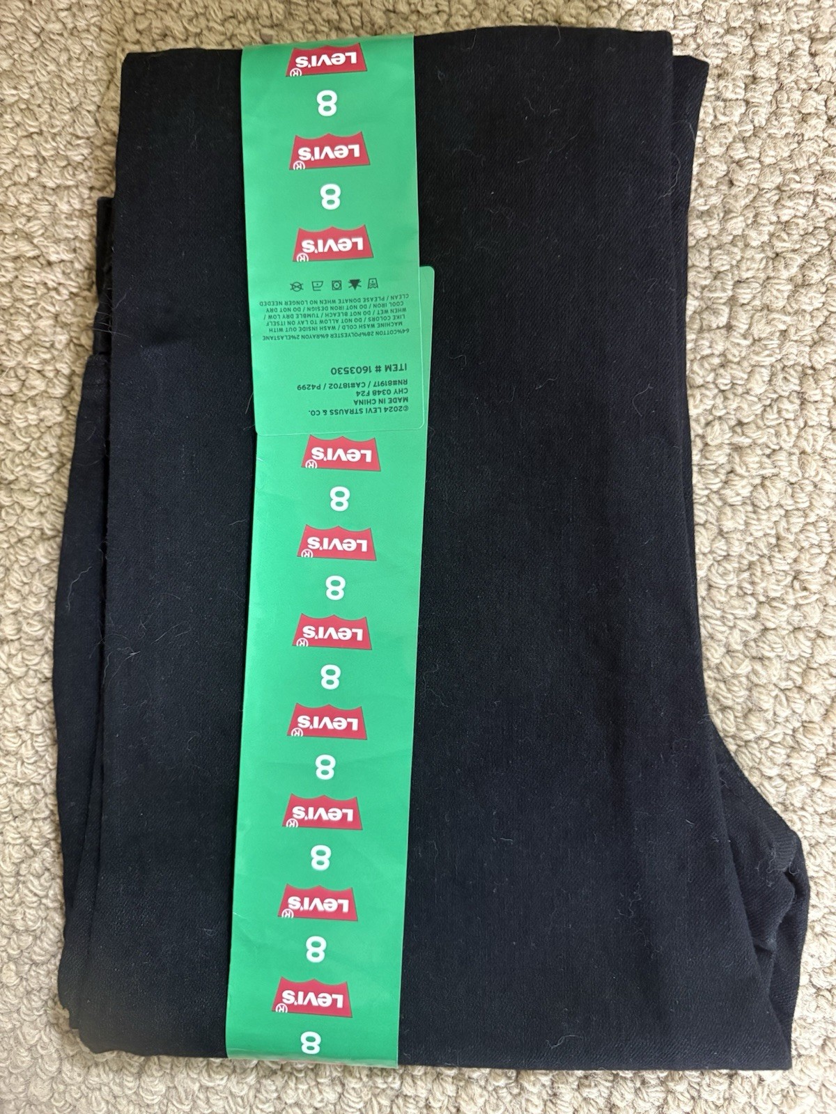 ​Levi’s 511 Youth Boys Slim Flex Stretch Jeans Black Size 6 Reg NWT
