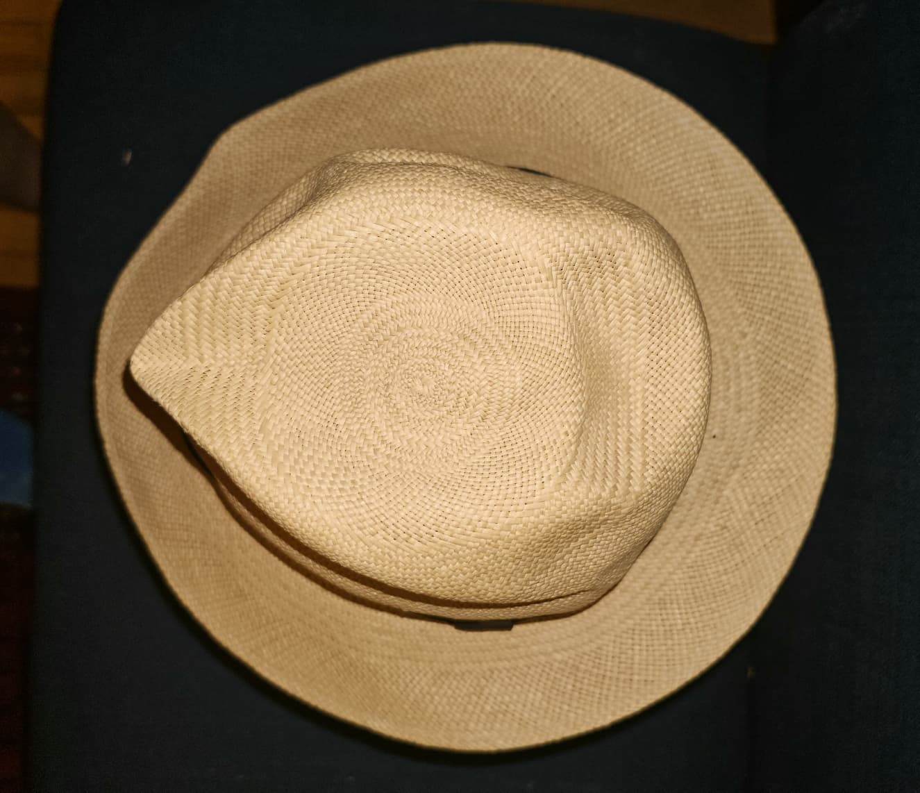 VTG Homero Ortega Panama Hat Handwoven Toquilla Straw Cuenca Ecuador SZ 58-59cm