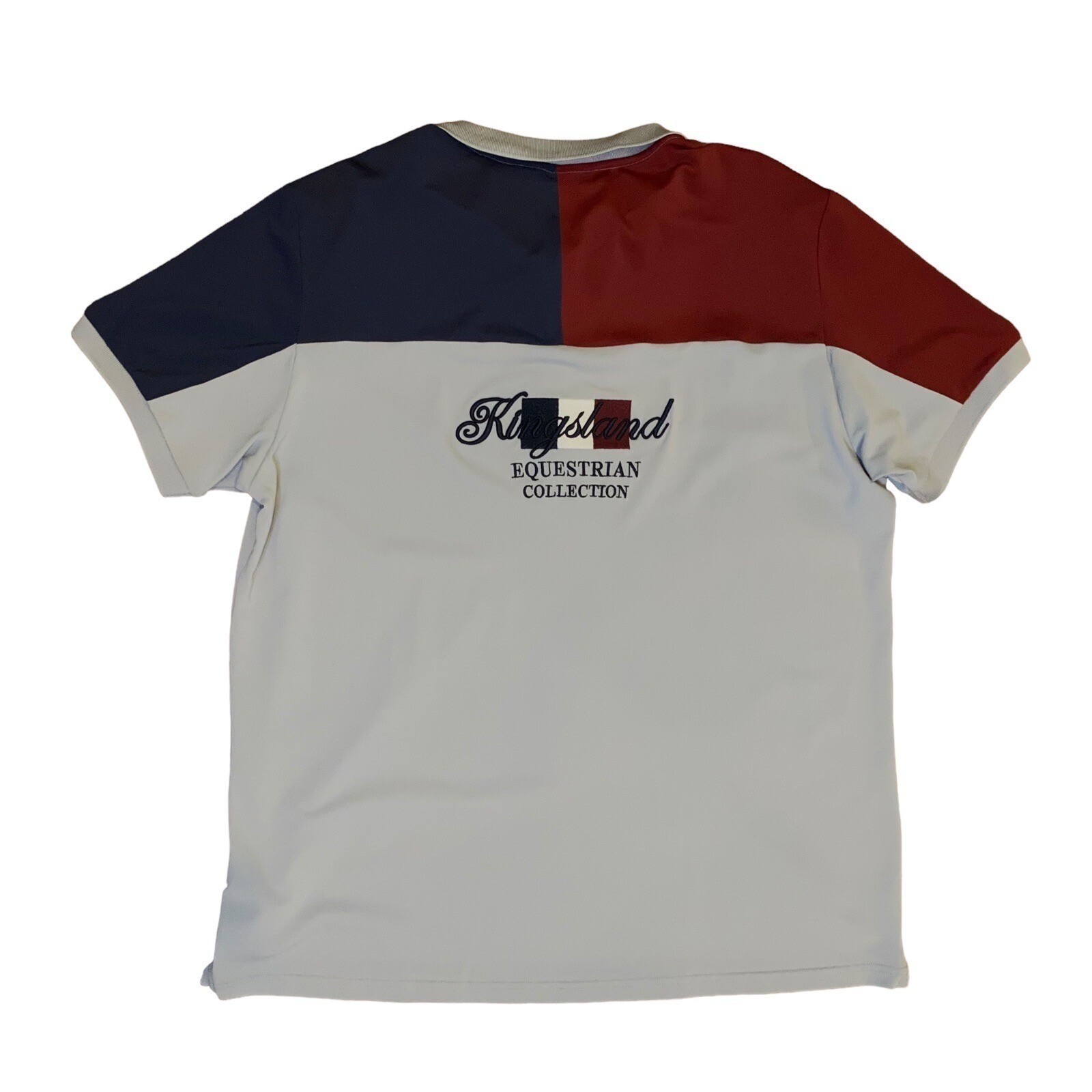Kingsland Equestrian Men Kijanko Tec Pique Polo Shirt Colorblock Grey XXL NEW