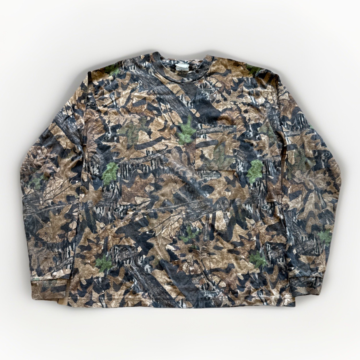 Mossy Oak Shirt Mens XL Liberty Forest Floor Camo Bottomland y2k Hunting Vtg