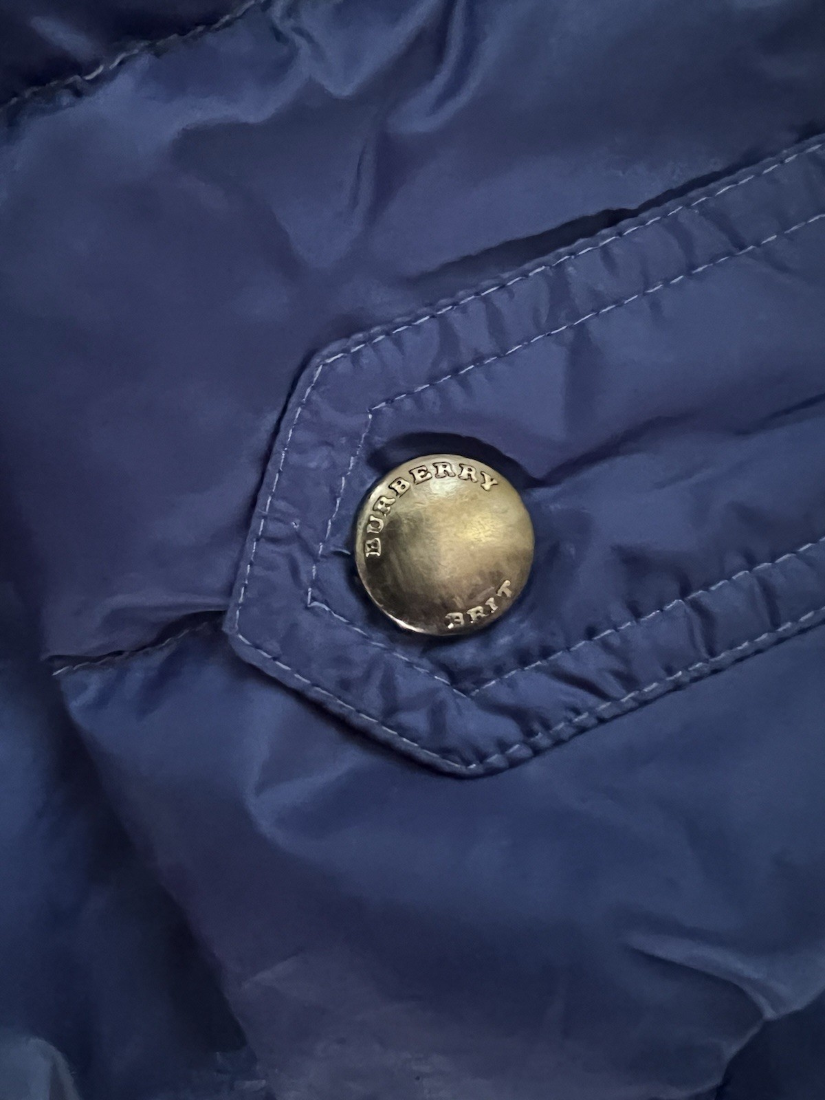 Burberry Brit Women’s Blue puffer down jacket size Large
