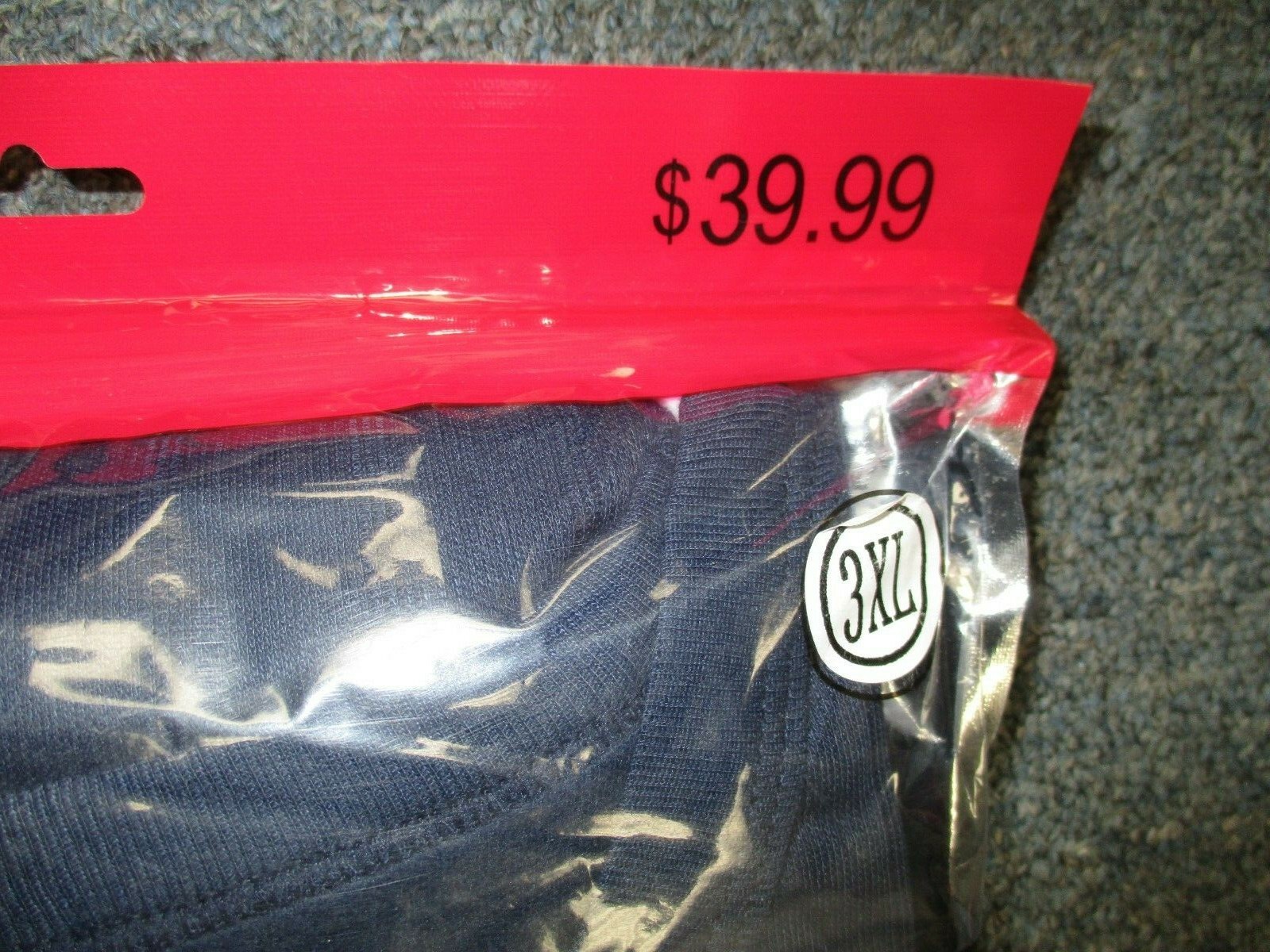 Mens 2pc Thermal Underwear Set Long Johns Knit Top Bottom 2 Xl 100% cotton BLACK
