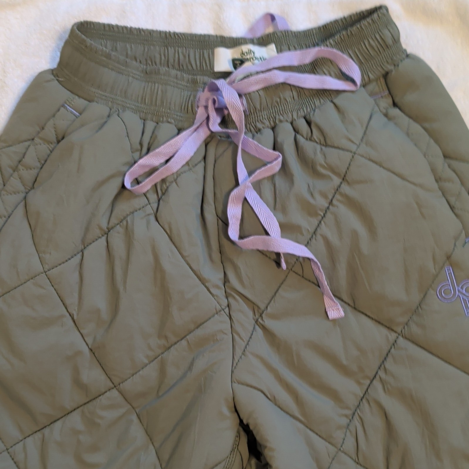 Daily Practice Women’s Green Quilted Bomber Jogger Pants