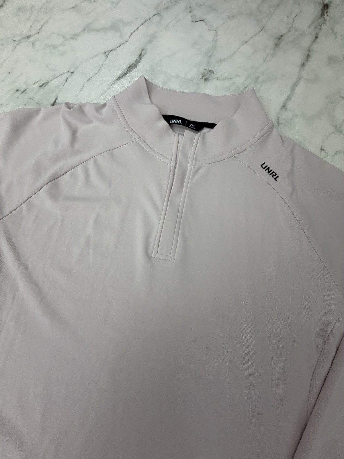 UNRL Pullover Mens XXL Mist Rose Highlands Quarter Zip Performance Golf