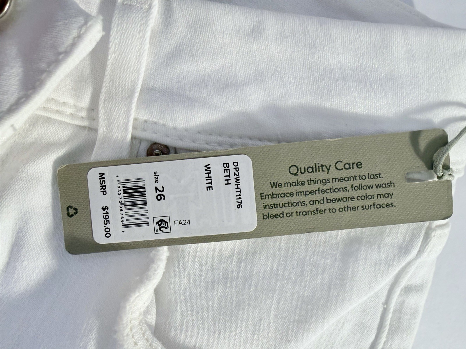 HUDSON Women’s White Mid-Rise Slim Bootcut Jeans 5-Pocket Logo Button