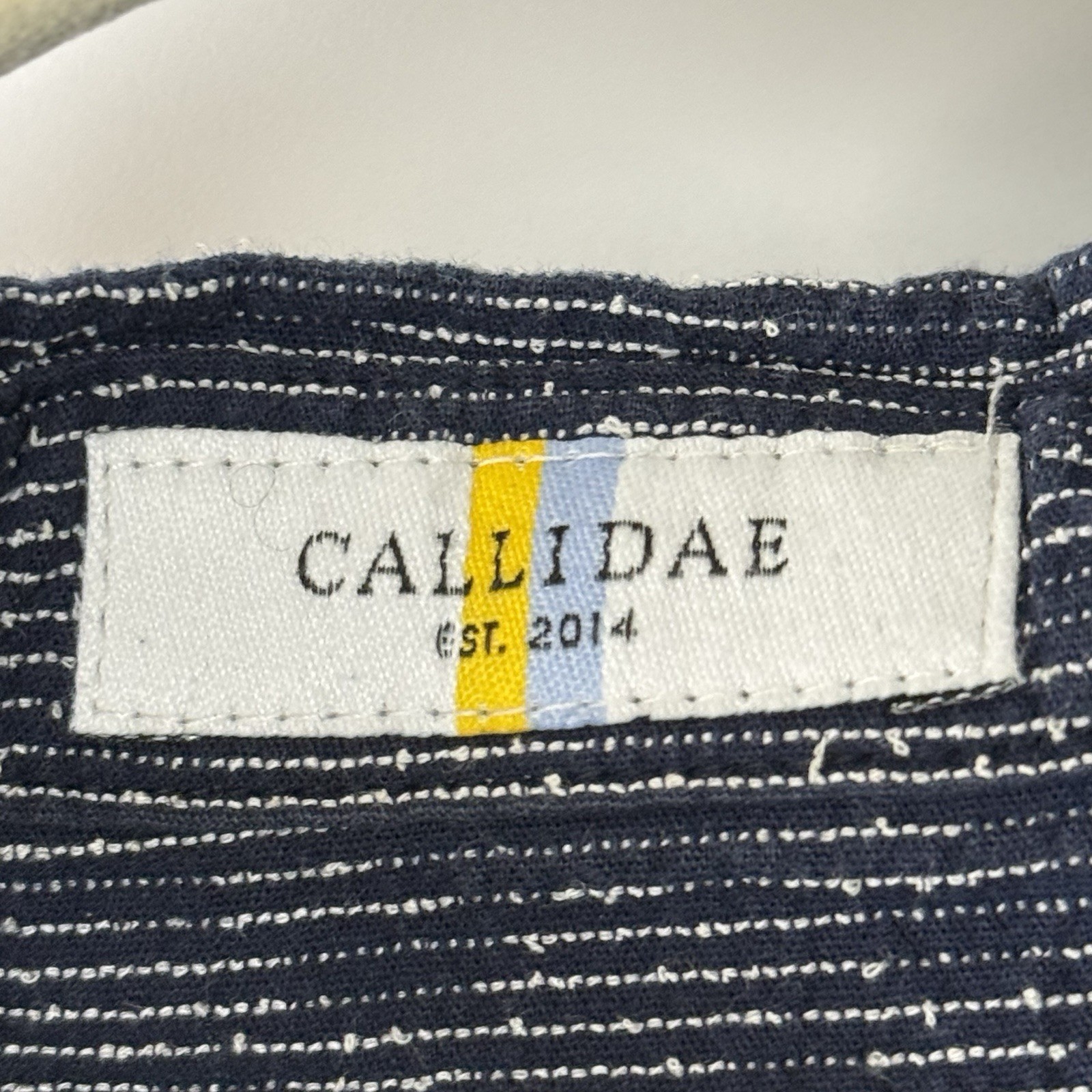 callidae The Practice Shirt Gray w/Blue White Stripes XL Equestrian Riding Top