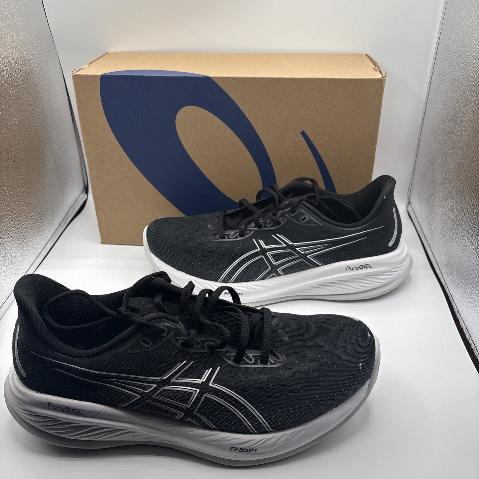 Men’s Asics Gel-Cumulus 26, Black/Concrete, Size 9.5 US Running Shoe Sneaker