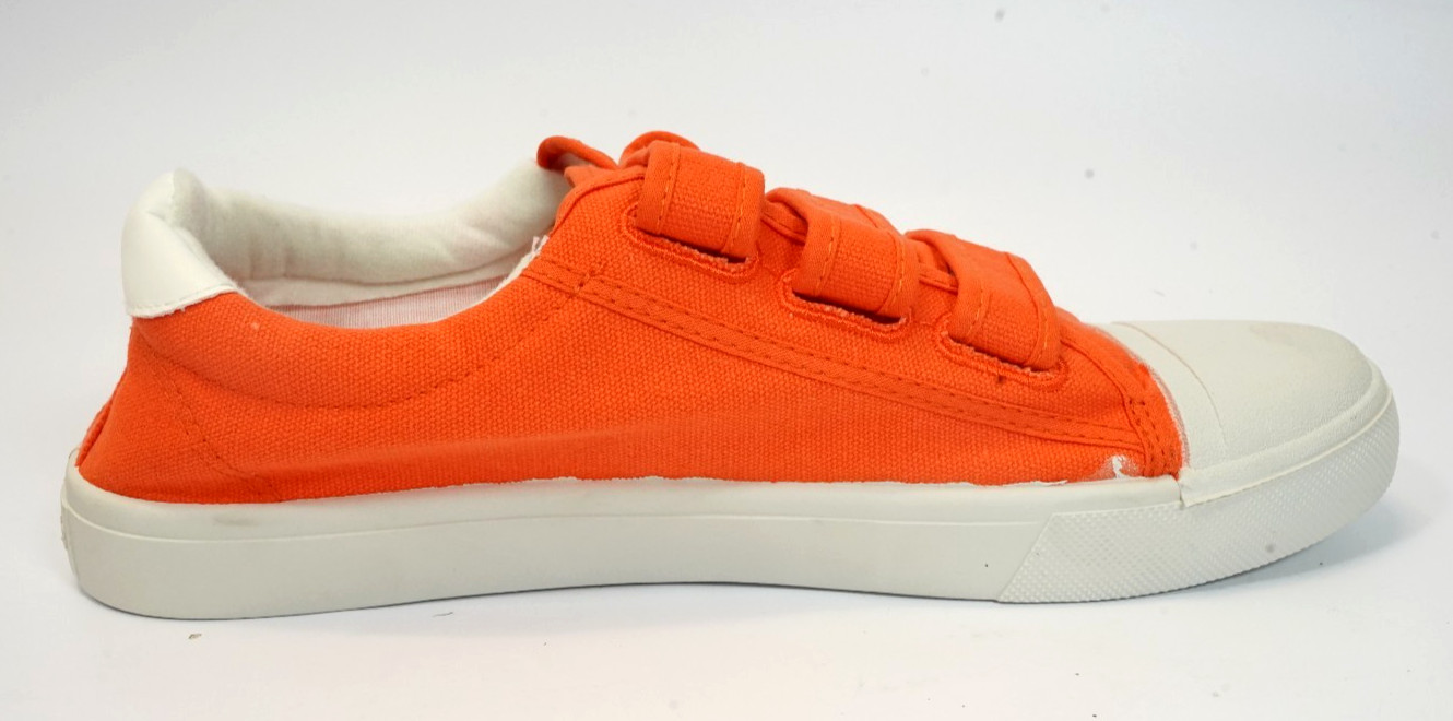 Bob Barker Orange Sneakers Size 10 Men Prison Inmate Shoes canvas Gripper Bob