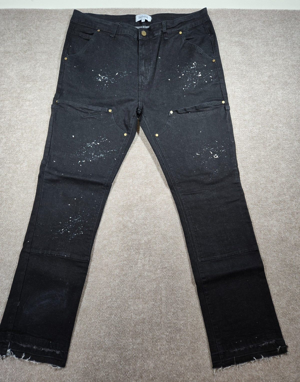 Profound Carpenter Jeans Paint Splatter Workwear Streetwear Men’s W36