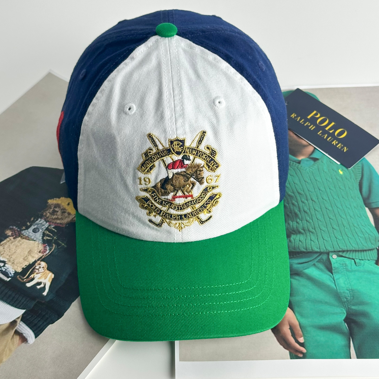 Polo Ralph Lauren Color-Blocked Cotton Twill Ball Cap Boys White Multicolor 8-20