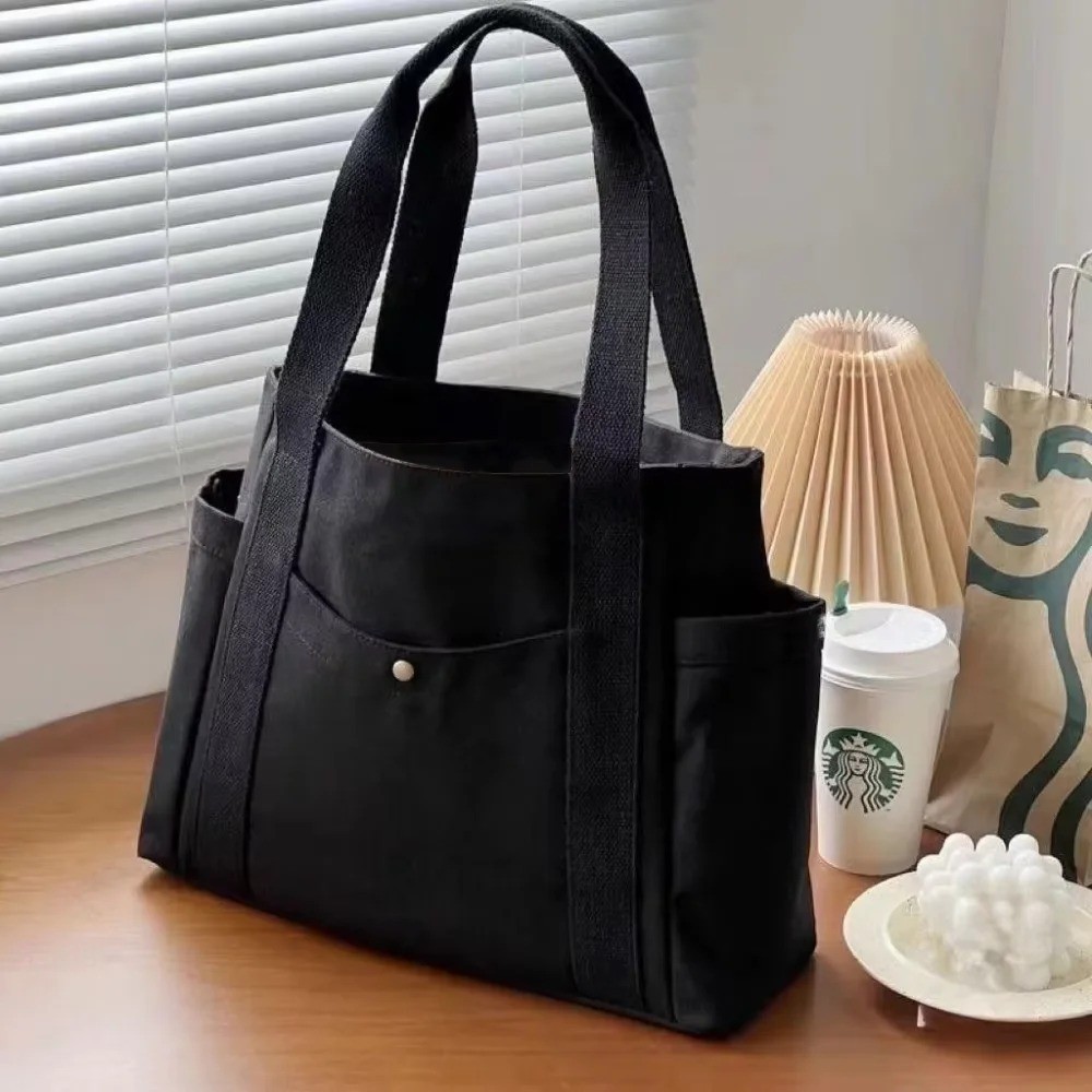 Stylish Large Canvas Tote Bag for Work, College & Daily Use – Women’s Shoulder