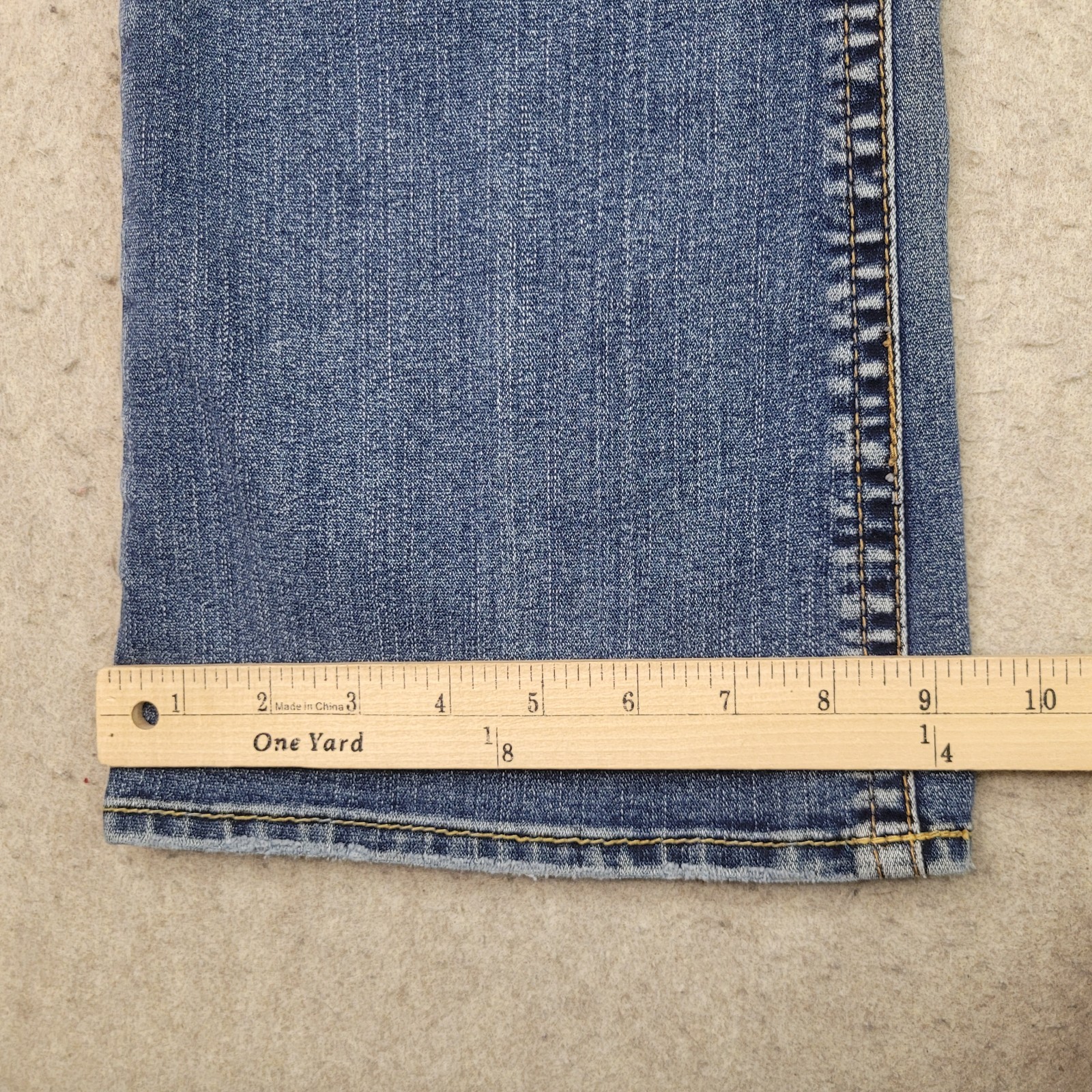 Silver Bootcut Jeans Womens 30 Blue Thick Stitch Distress Western Canada Vintage