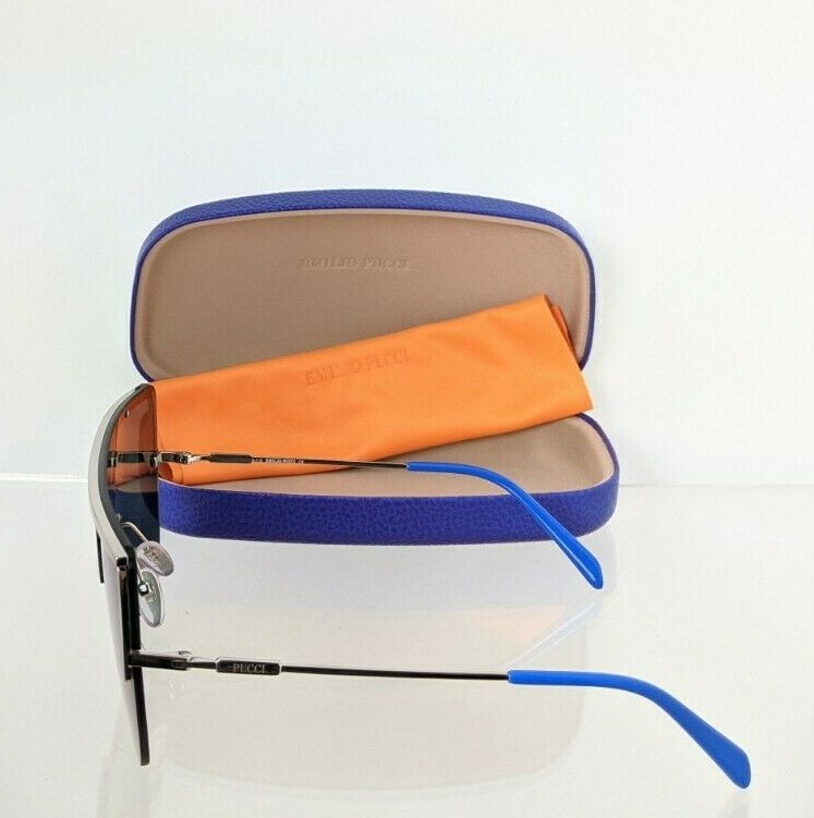 Brand New Authentic Emilio Pucci Sunglasses EP 139 16X Blue Frame EP139 142mm