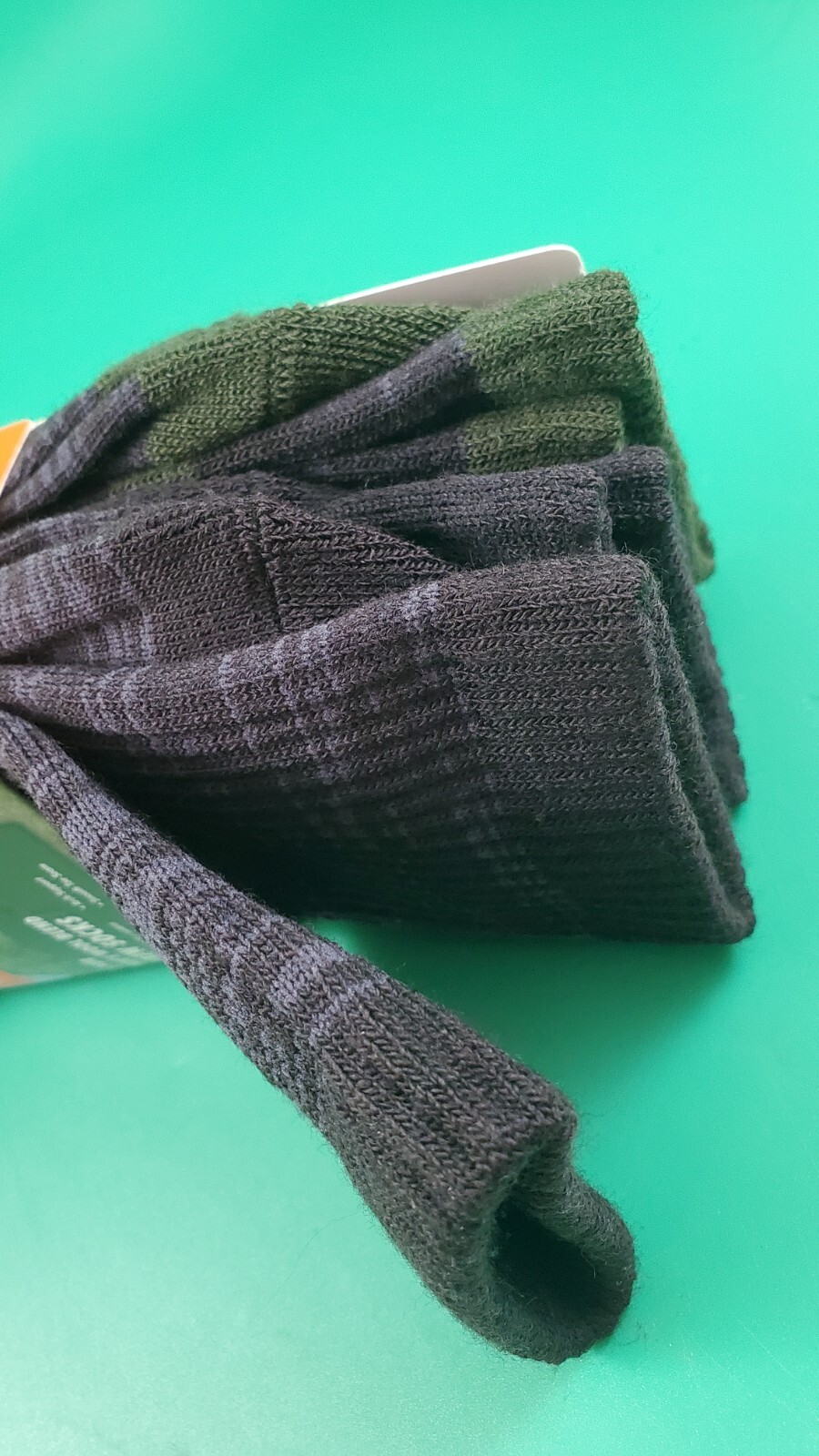 Men’s Ozark Trail Wool Blend Crew Socks 3 Pair Size 6-12 Black Soot