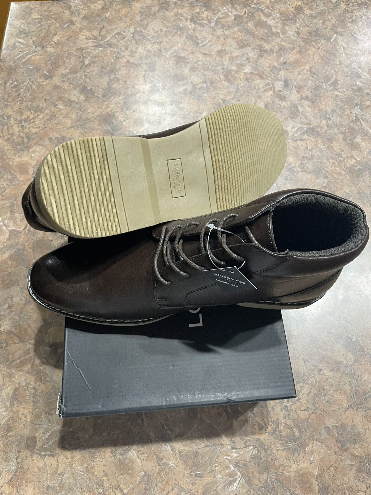 London Fog Collection Memory Foam Tyler Chukka Brown Size 13 men