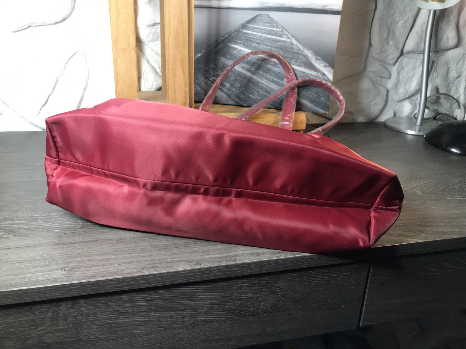 SHISEIDO Ginza Tokyo Cranberry Nylon Lined Tote Handbag New Without Tags