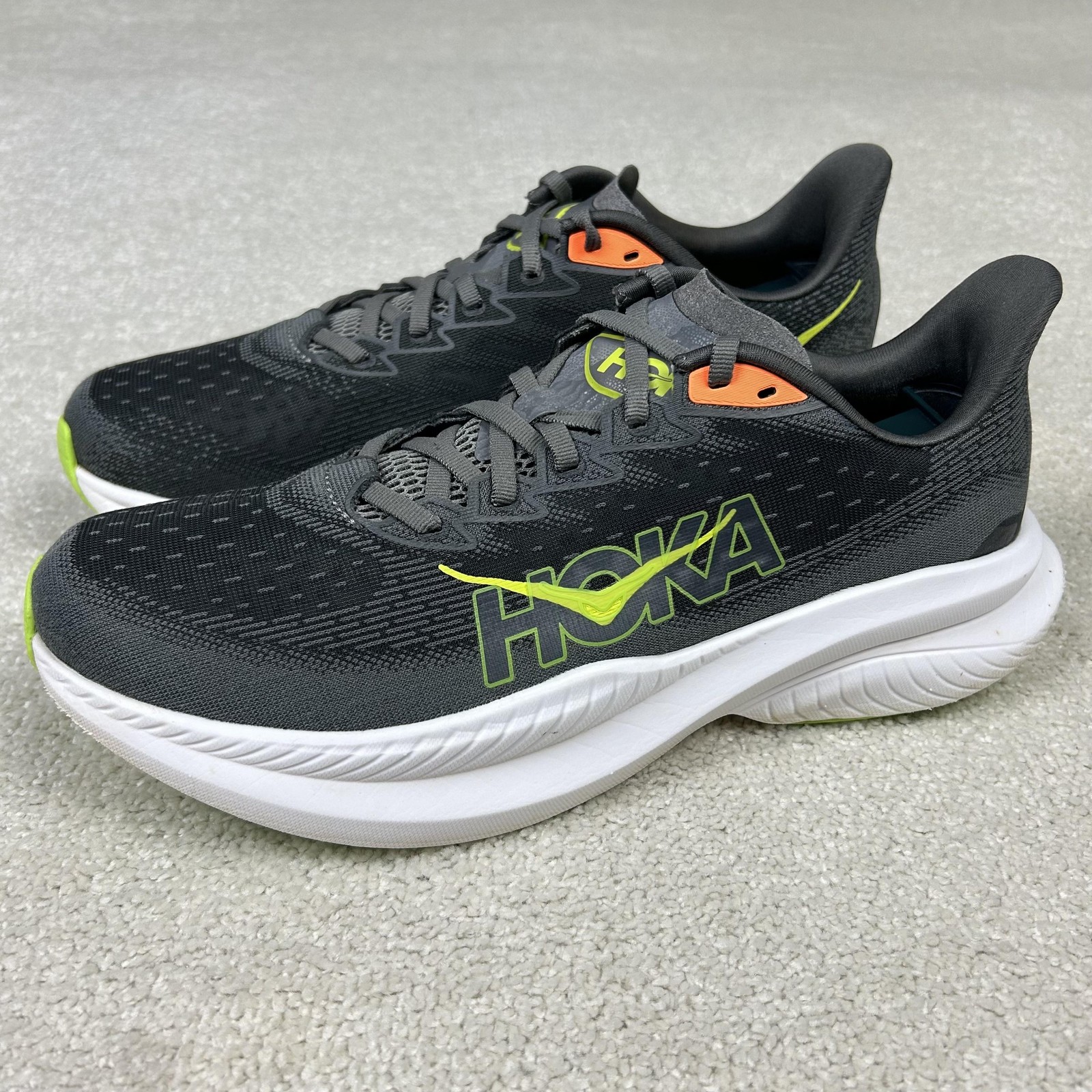 Hoka One One Mach 6 Shoes Mens Size 10.5 Gravel Asphalt Running Max Cushion