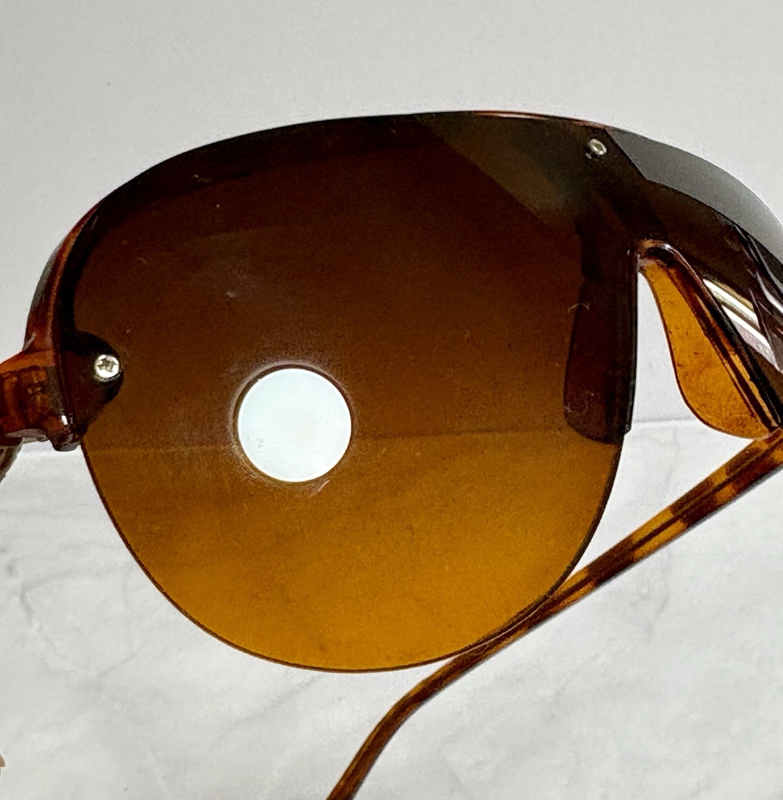 Unisex Vintage Tortoise Shell W/ Amber Lenses Aviator Sunglasses (Unbranded)