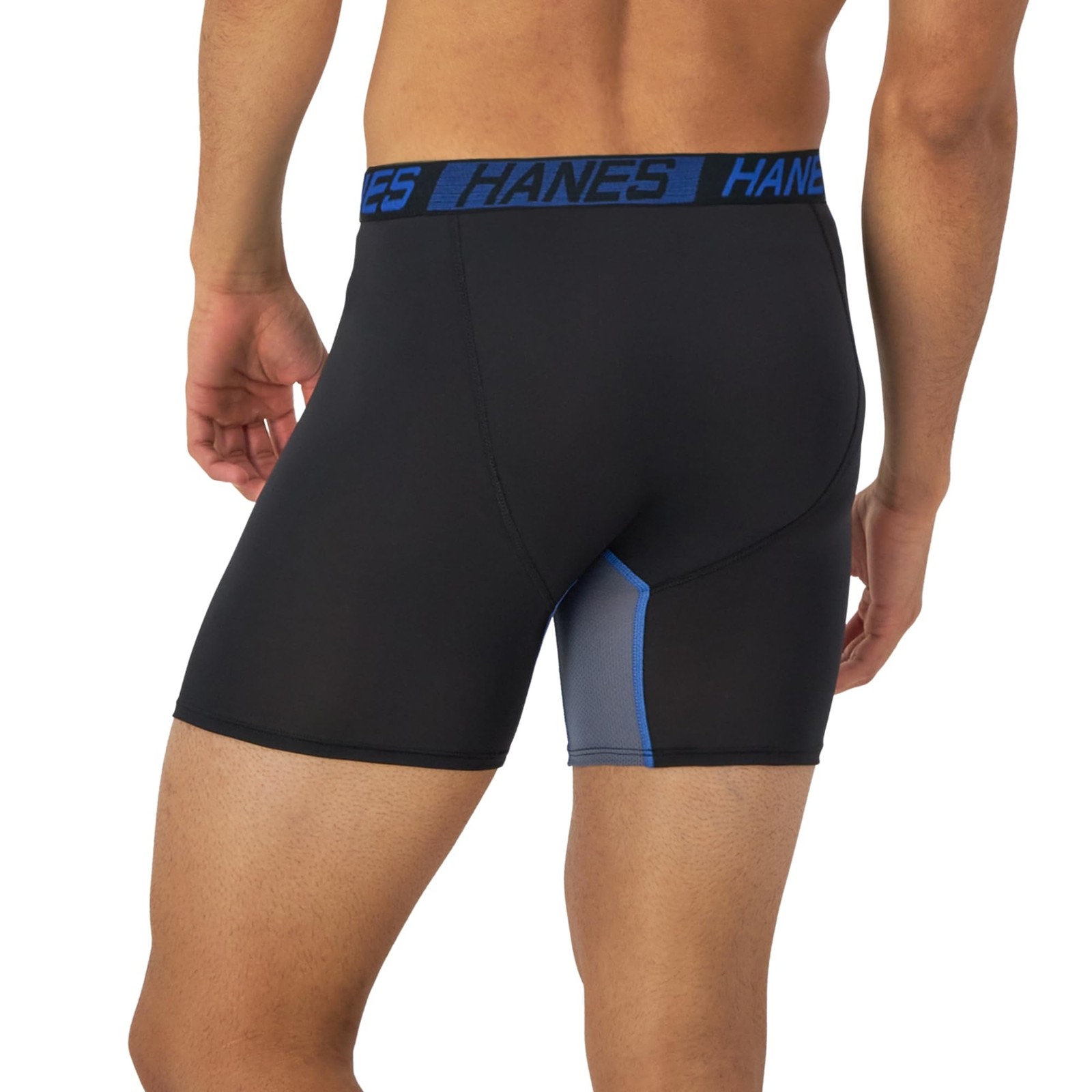 Hanes Men’s Boxer Briefs 3-Pack Total Support Pouch Black Medium
