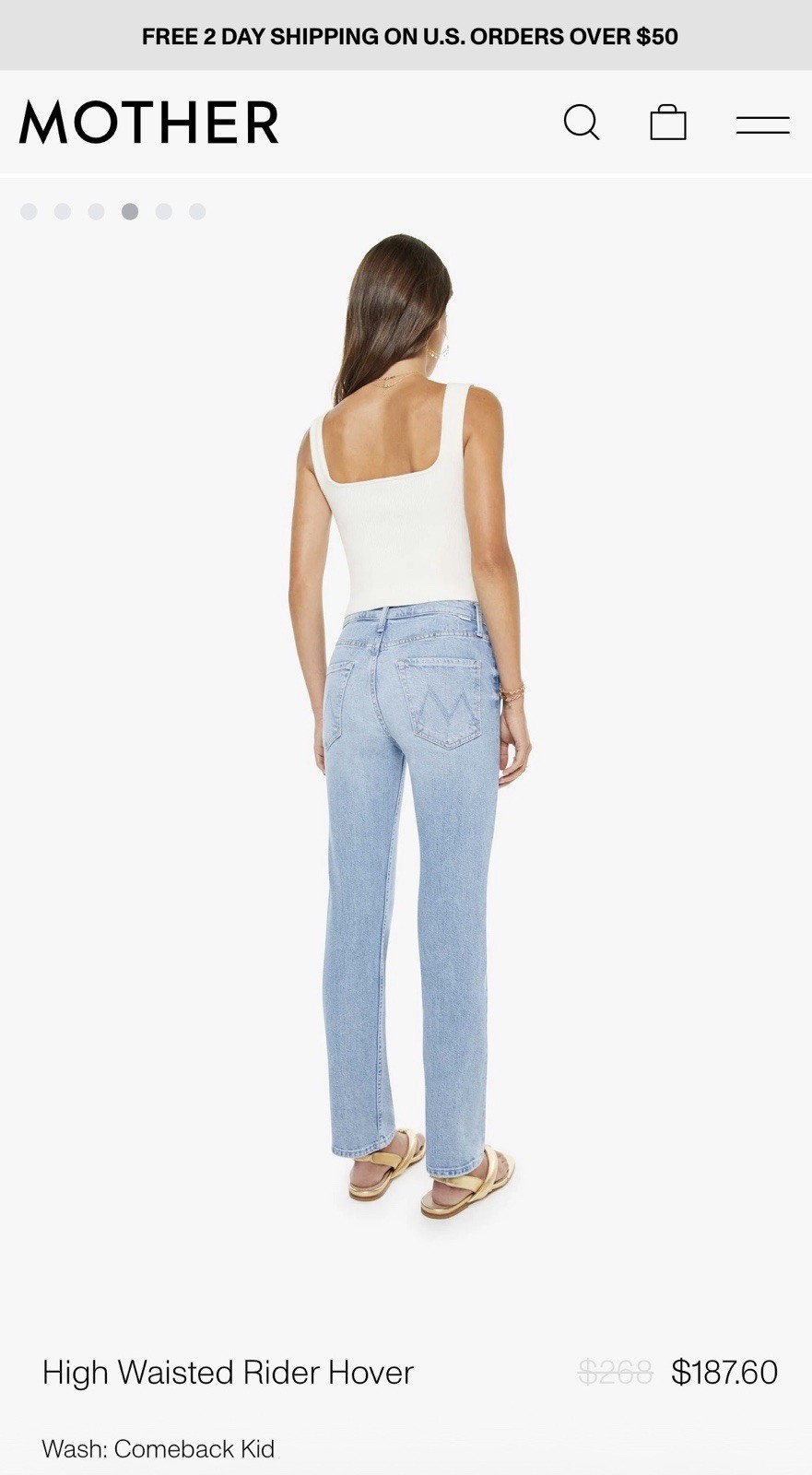 Sz 28 | MOTHER Hiker Hover | High Rise Straight Jeans | Light Wash | Excellent