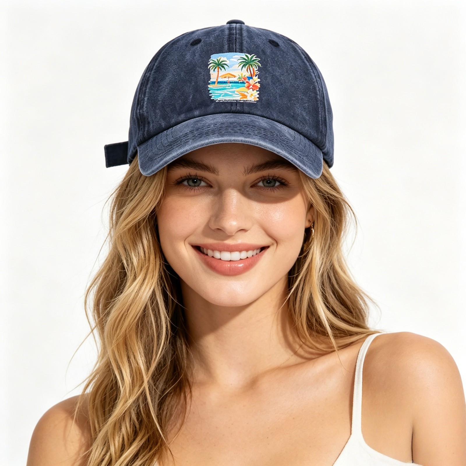 Unisex Outdoor Lovers Personal Name Custom Washed Denim Baseball Cap