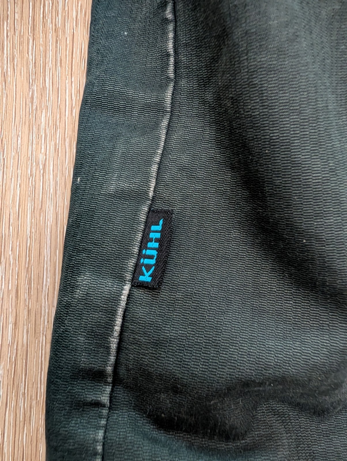 Kuhl Full Zip Burr Jacket Green VTG Patina Dye Soft Brushed Outerwear Work Men L