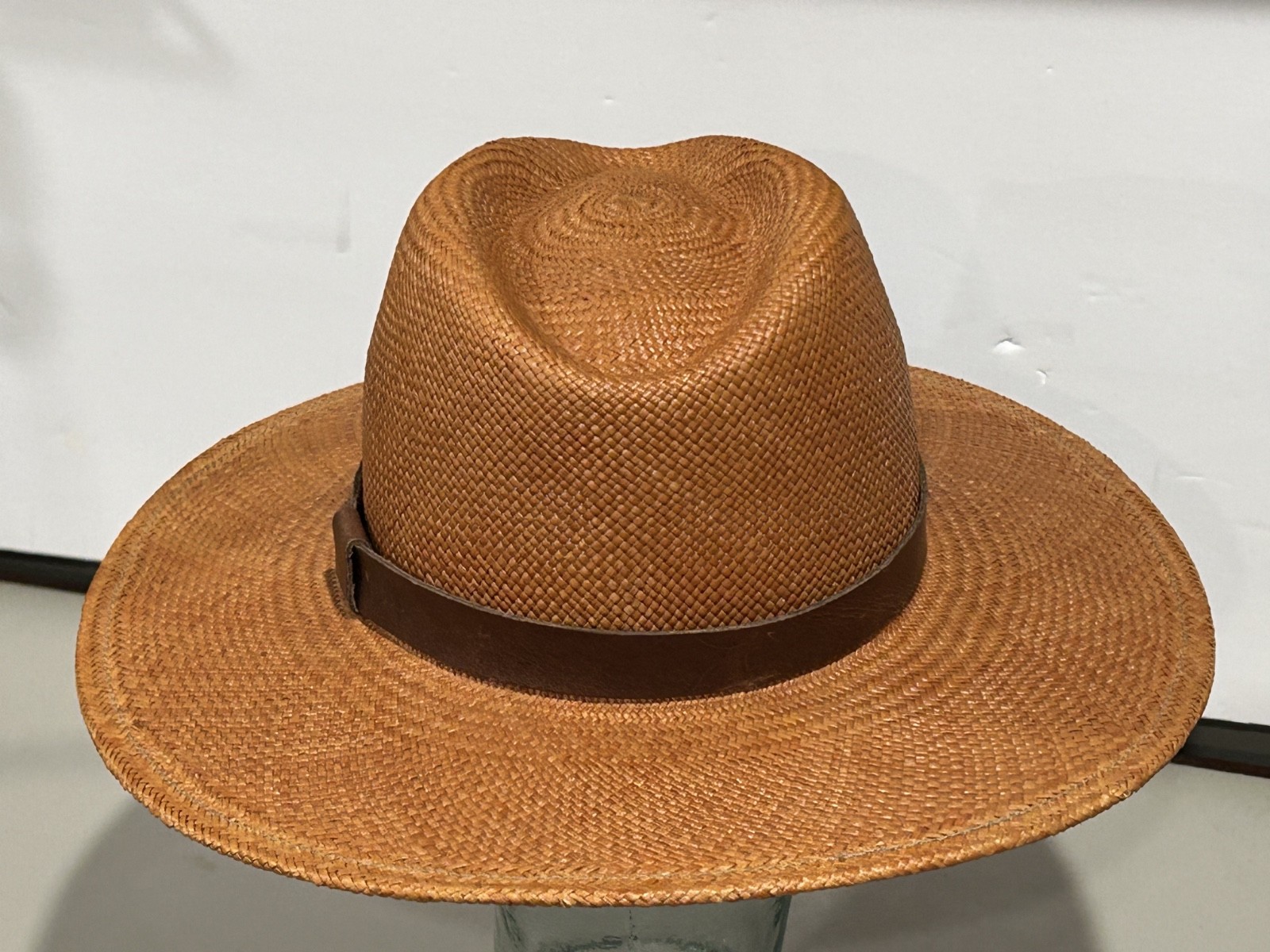Goorin Bros Toquilla Panama Straw Flat Brim Fedora Hat Sz 7 SHARP – NEW