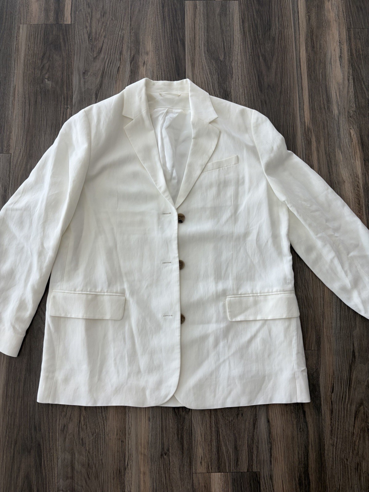 COS Women’s Relaxed Fit Linen Blend Blazer Office Business Size 42 US 12 Large