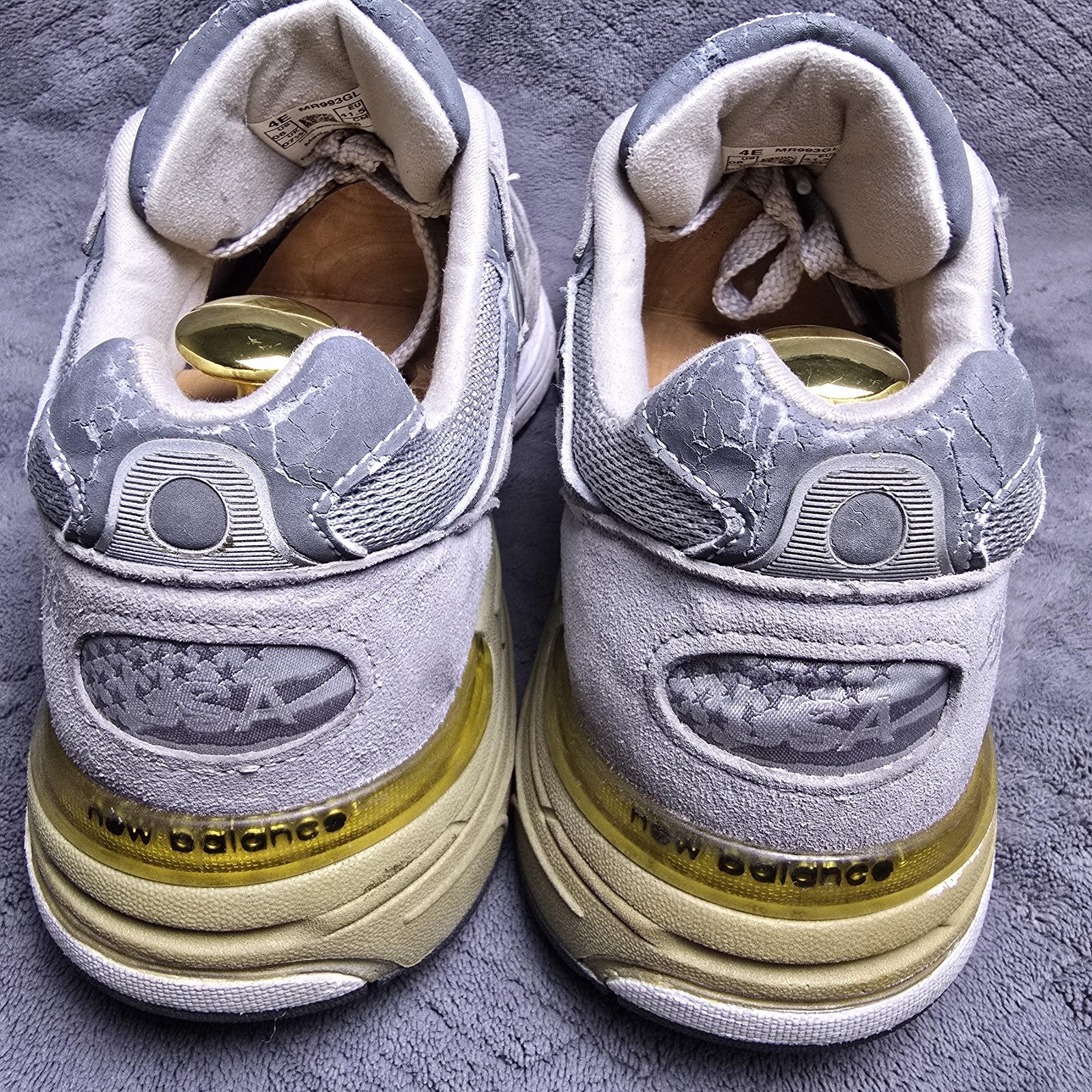 New Balance 993 Shoes Mens Size 8 4E Wide Gray Made USA Running Sneakers MR993GL