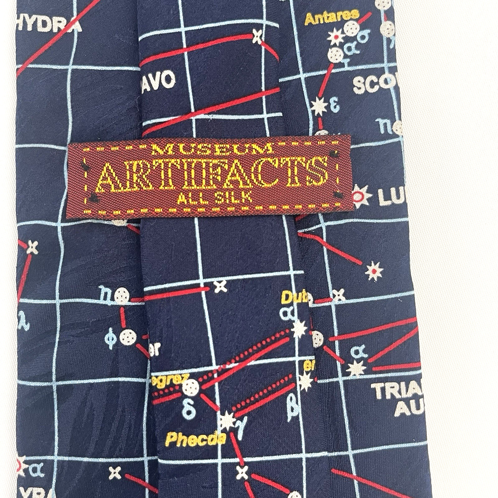 Museum Artifacts Silk Tie Constellation Celestial Star Map Astronomy USA Made