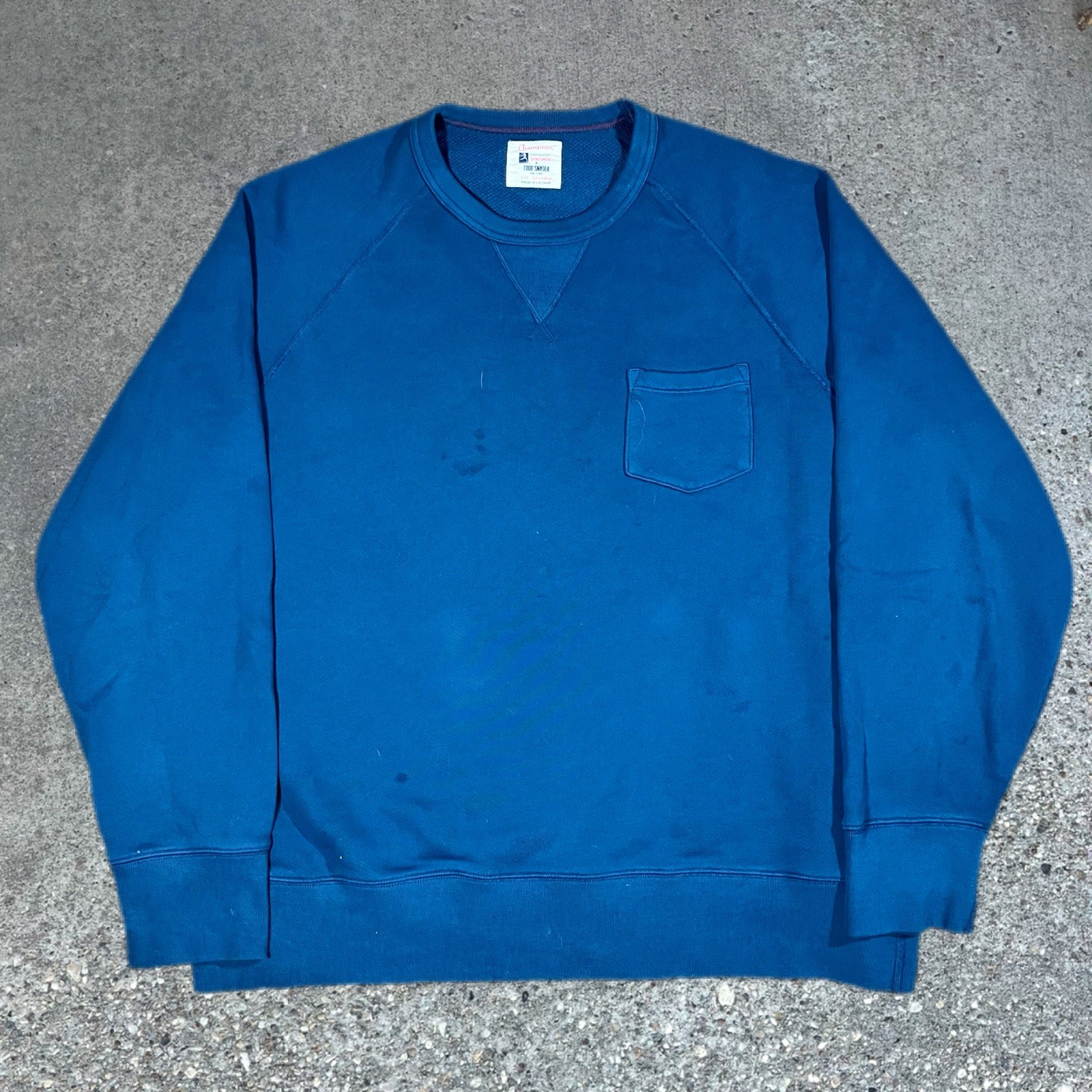 Champion x Todd Snyder Men’s Crew Neck With Pocket Pullover Sweatshirt – XXL