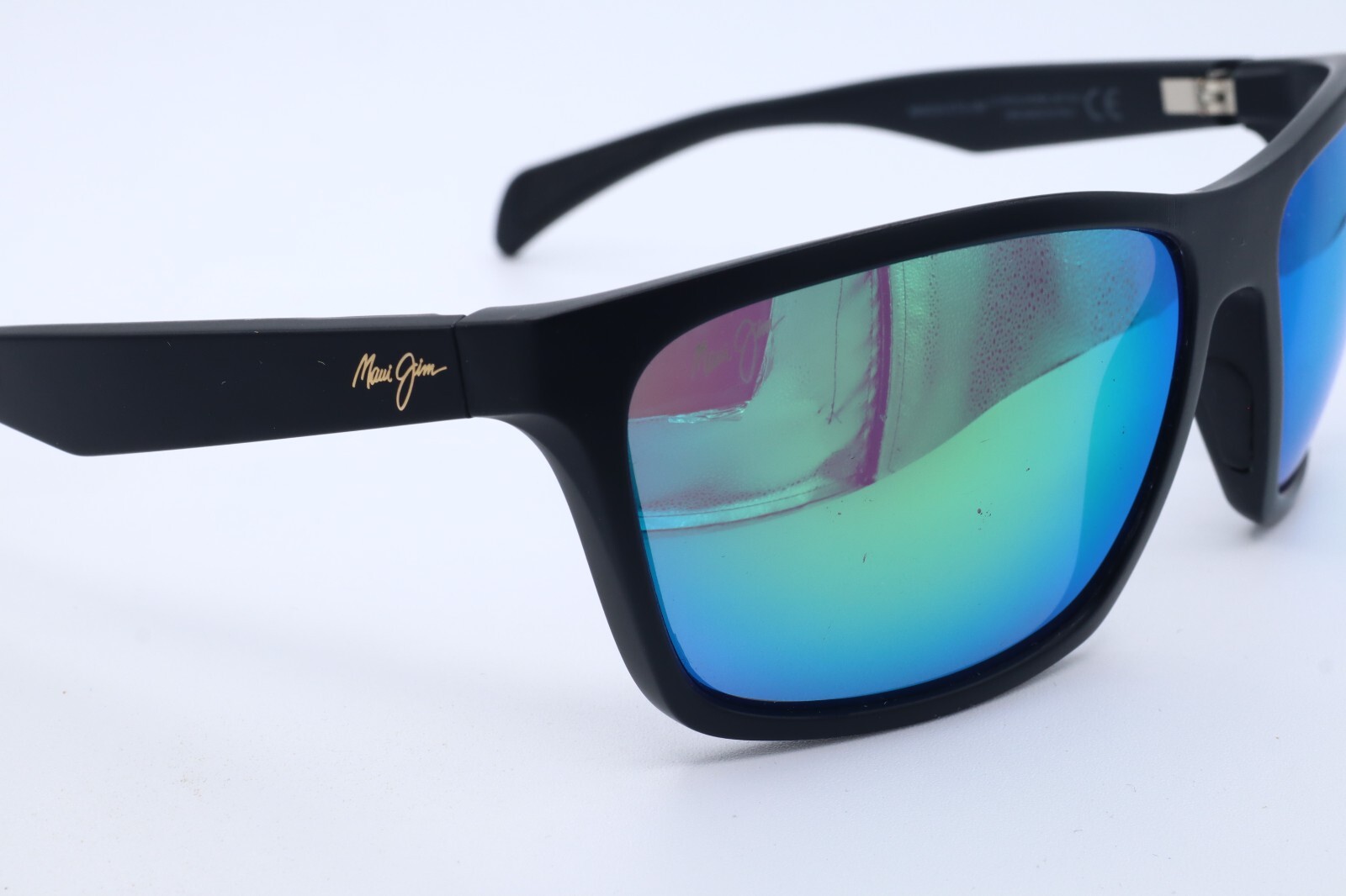 Maui Jim Makoa MJ 804-2M Square Black Sunglasses Polarized Green