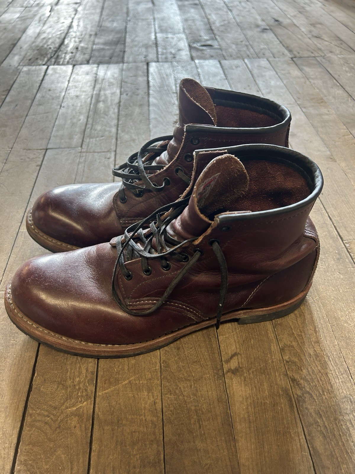 Red Wing Heritage Beckman Black Cherry Leather Boots Size 9.5 9011 Made In USA