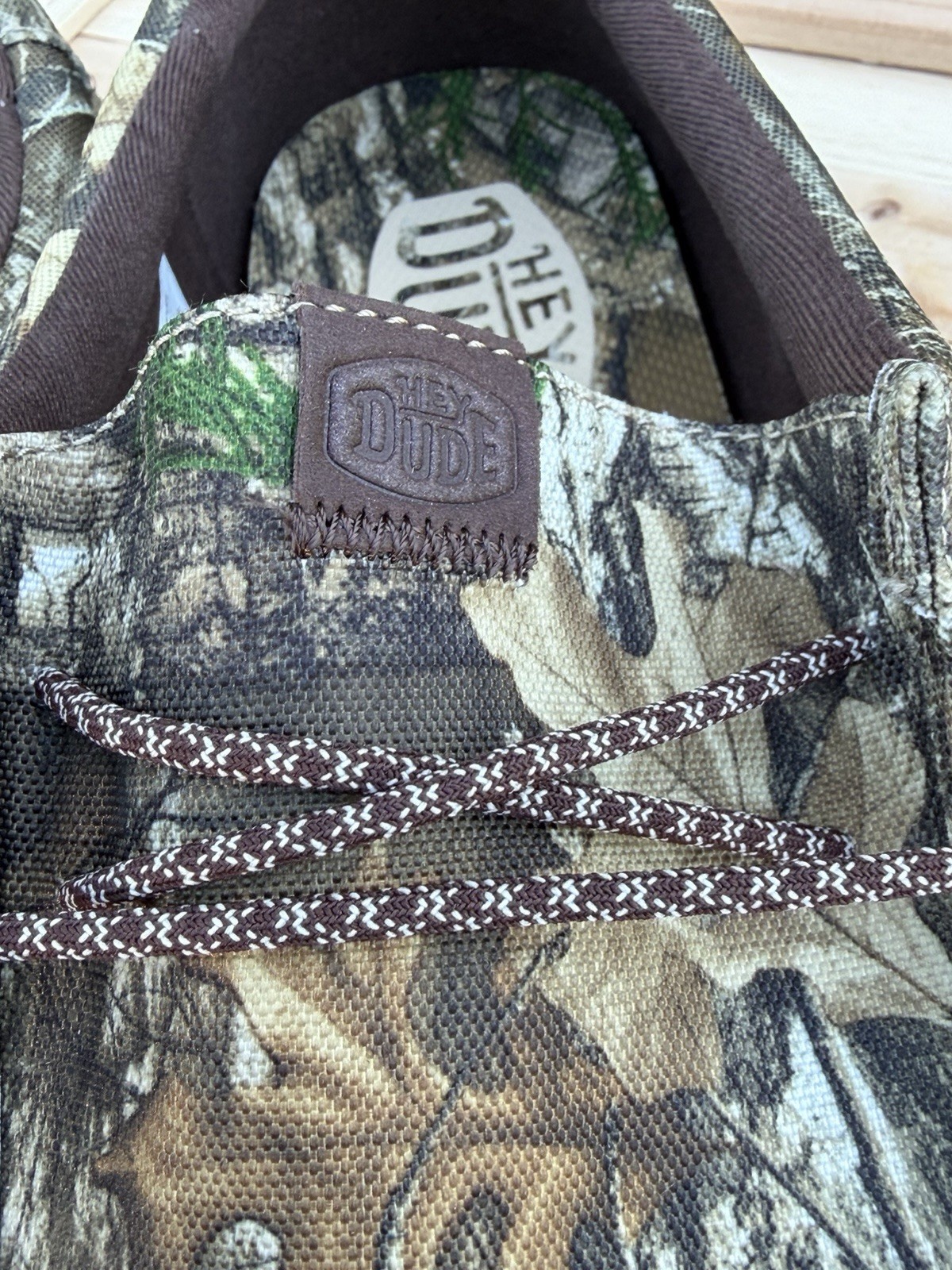 HEYDUDE Wally Realtree Edge Men’s Canvas Slip-On Camo Brown/Green US 9
