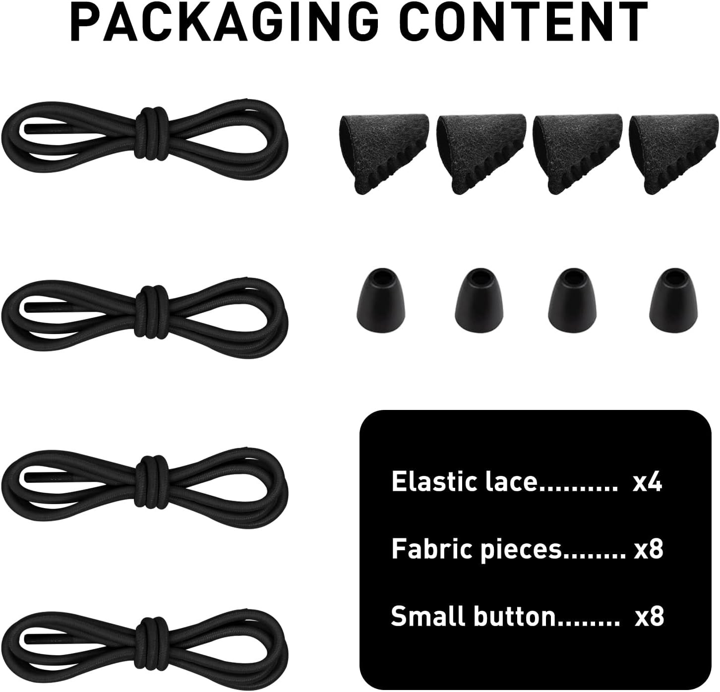 2Pairs Elastic Shoelaces for Hey Dude Shoe, No Tie Bungee Stretchy Shoe Laces