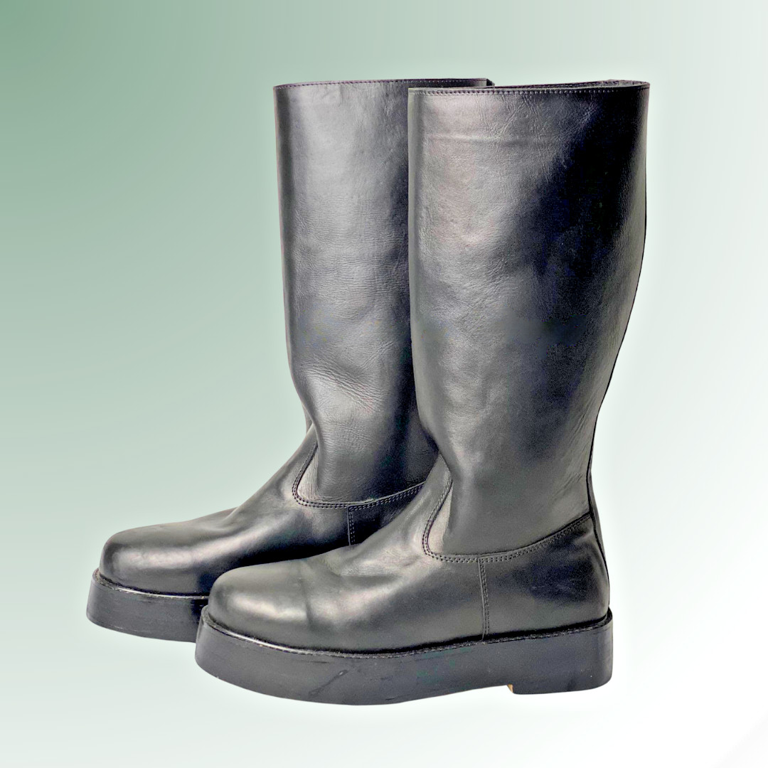 Handmade Darth Vader Cosplay Height Boots ,Black Leather Costume Footwear
