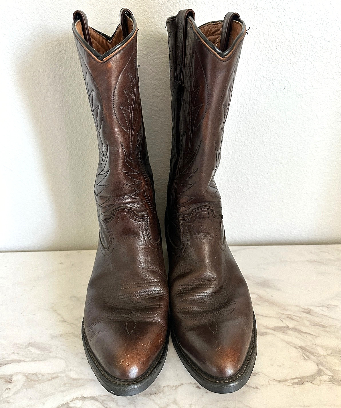 Red Wing Pecos Boots Men’s Size 10 D Brown Leather Western Pull On 9801 Cowboy