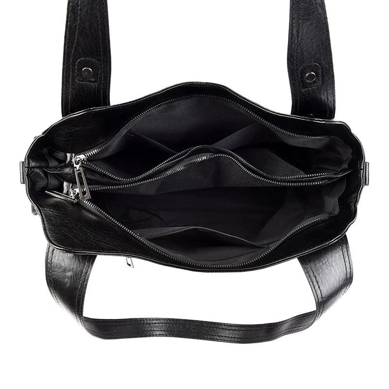 Women’s PU Leather Shoulder Bag Large Capacity Zipper Tote Handbag Casual