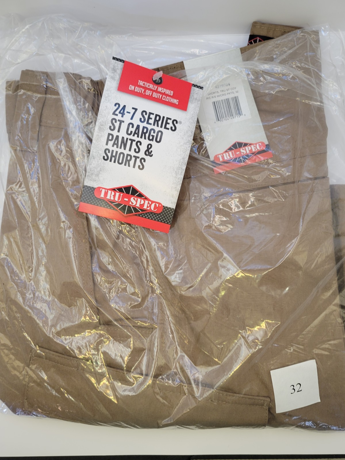 Tru-Spec 24-7 Series ST Cargo Shorts, Coyote, 32 Waist / 9 inseam, Discontinued