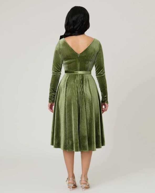 UNIQUE VINTAGE VELVET DEVON SWING DRESS – PLUS & REGULAR SIZES – NEW – PROM